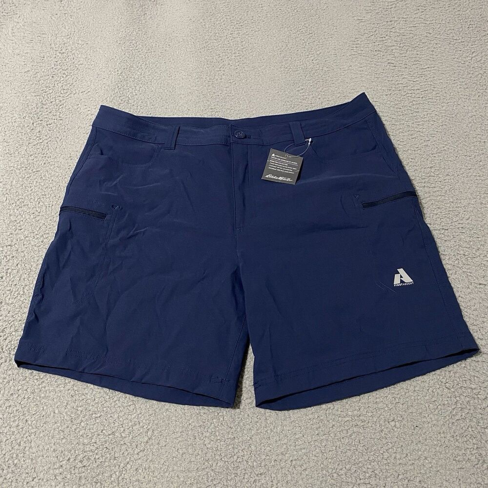 Eddie Bauer First Ascent Guide Pro Shorts Women 18 Blue Cargo Hiking Outdoor NEW